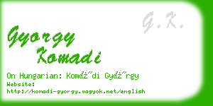 gyorgy komadi business card